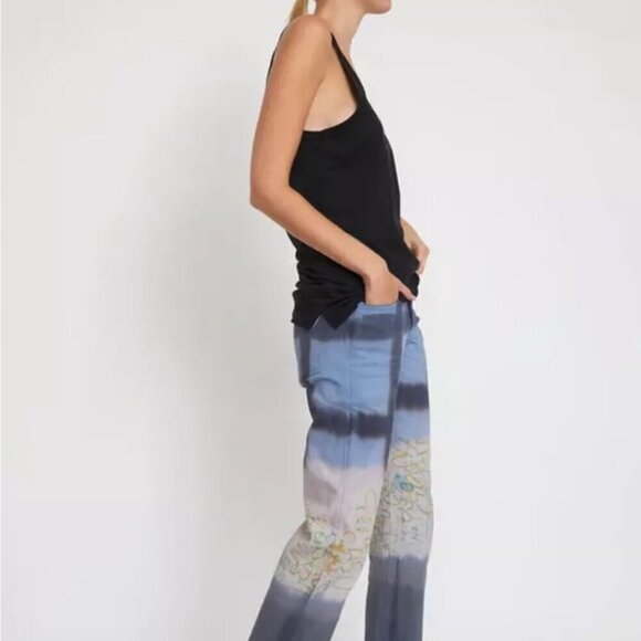 Collina Strada Runway Hand Dyed Straight Leg Jeans Size S - Picture 1 of 16